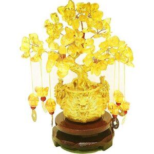 Feng Shui Yellow Crystal Tree/Yellow Crystal Money Tree and Yellow Crystal